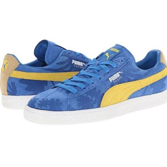Puma Leather suede tropicali blue vibrant yellow Kids 12 - Picture 6 of 6